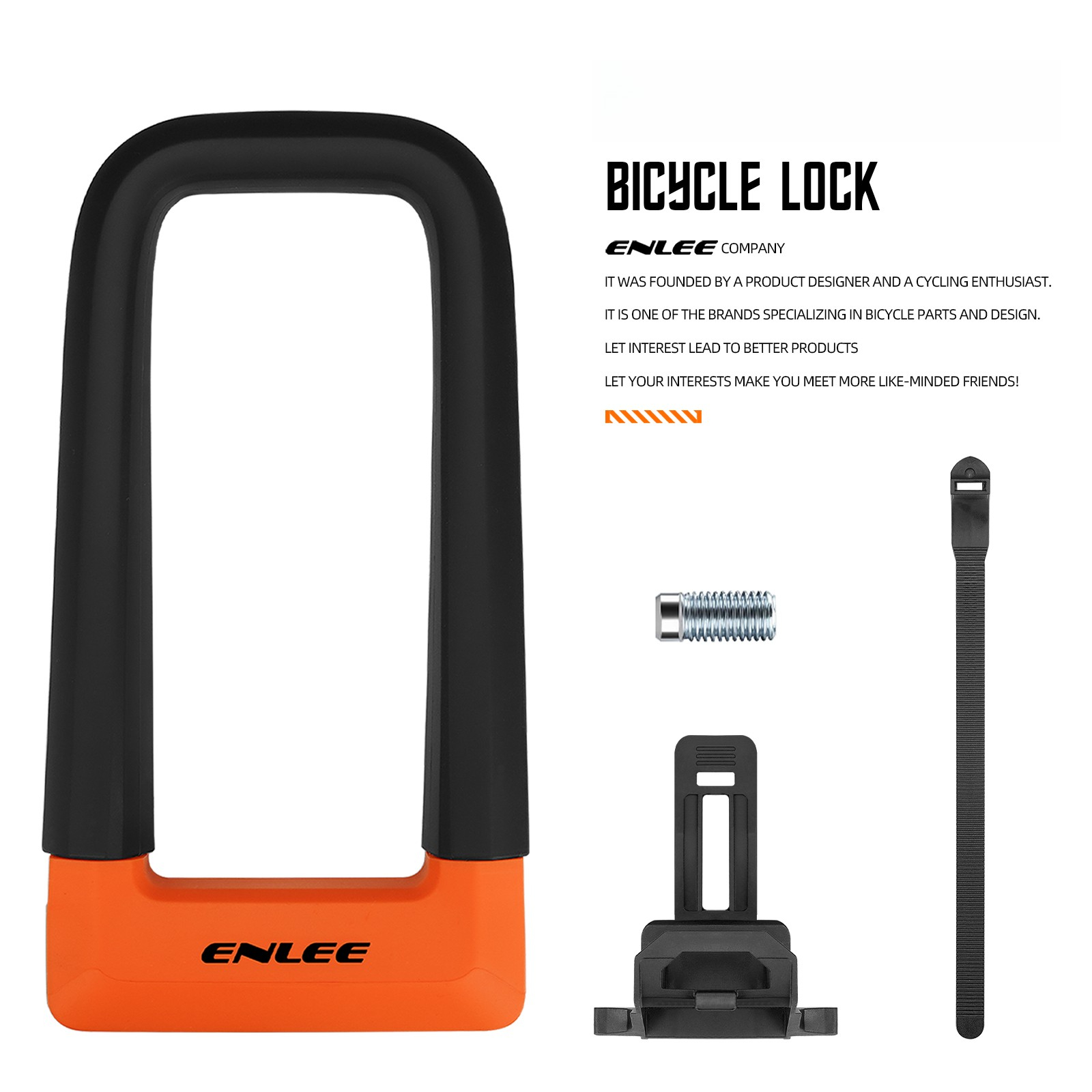 U Lock Heavy Duty - Противоугонный U-образный замок ENLEE для велосипеда,