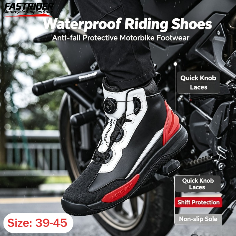 Cycling Shoes For Commute - Мужские велосипедные ботинки из водонепроницаемой кожи,